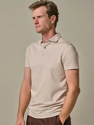 Profuomo Poloshirt Luxury Knitted Beige PPWD10022B-F kopen