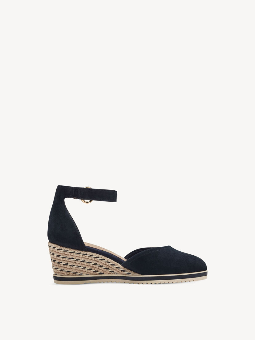 Leren Sleehakpumps - blauw