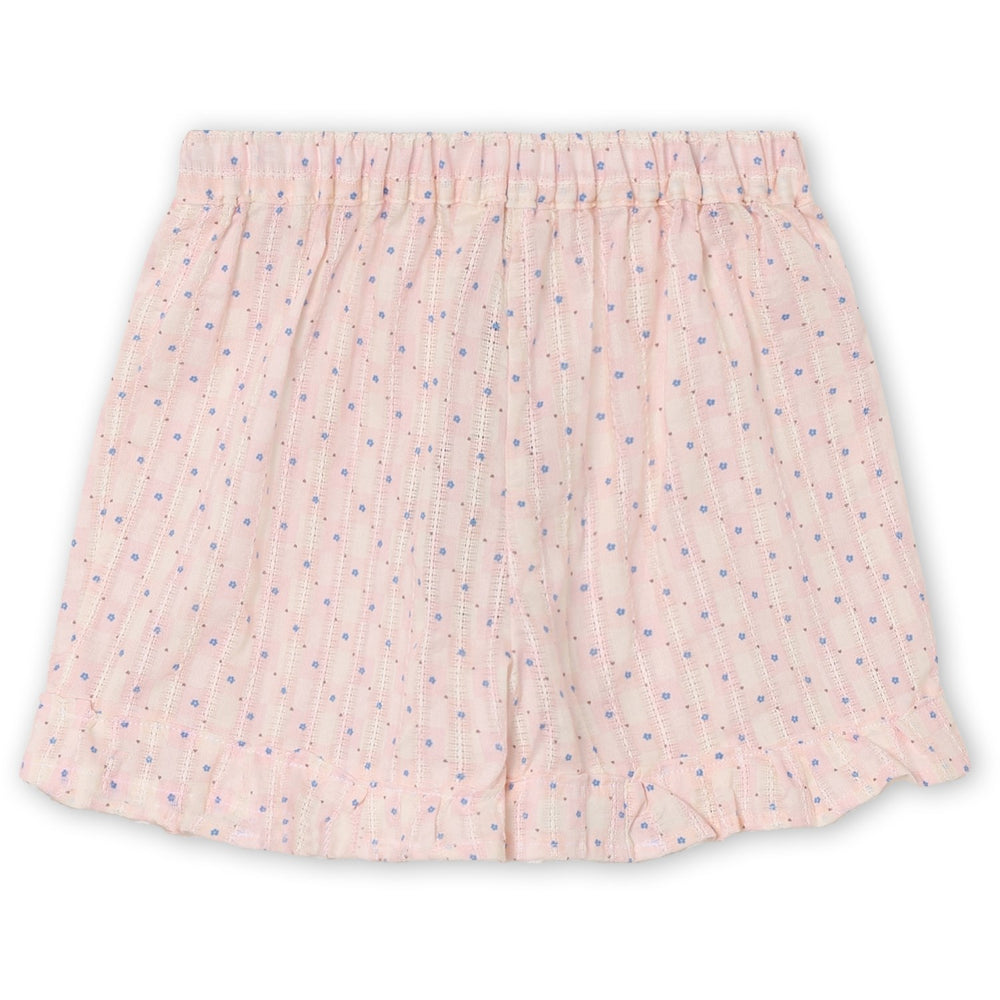 Køb Fliink Chalk Pink Check Aop Zorro Ruffle Shorts