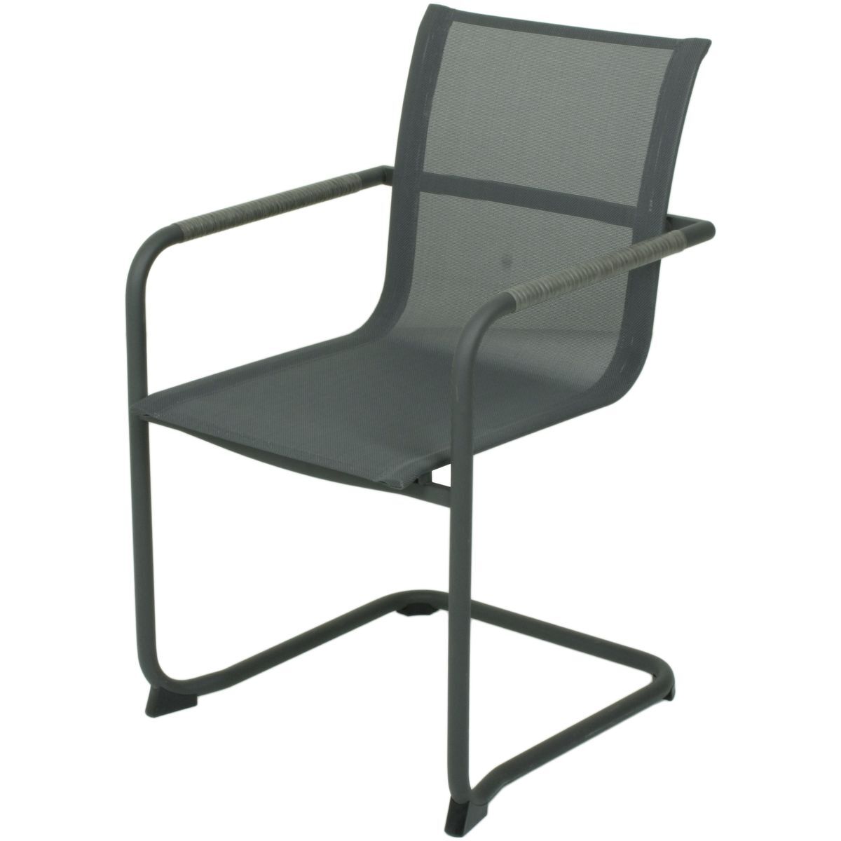 9-teilige Tischgruppe AMIRA - anthrazit-grau - Aluminium