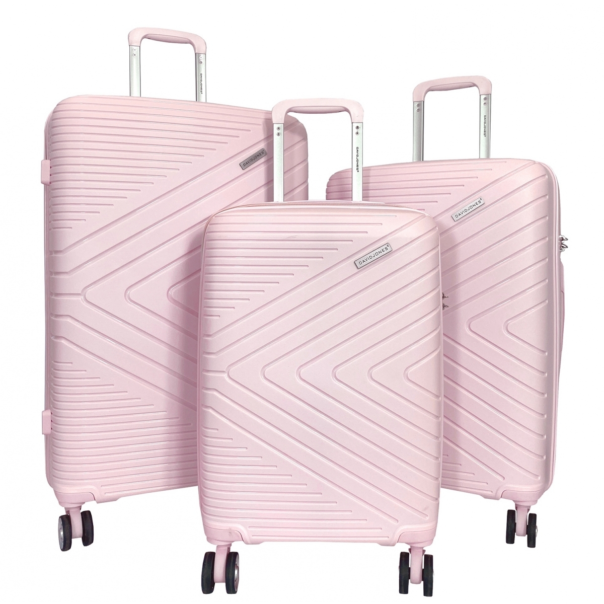 David Jones Lot 3 valises rigides dont 1 valise cabine David Jones PETE TSA