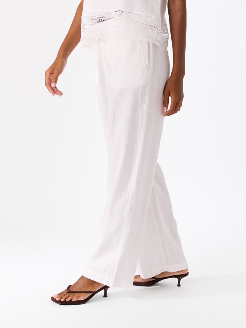 Diondra linbukse Bright White