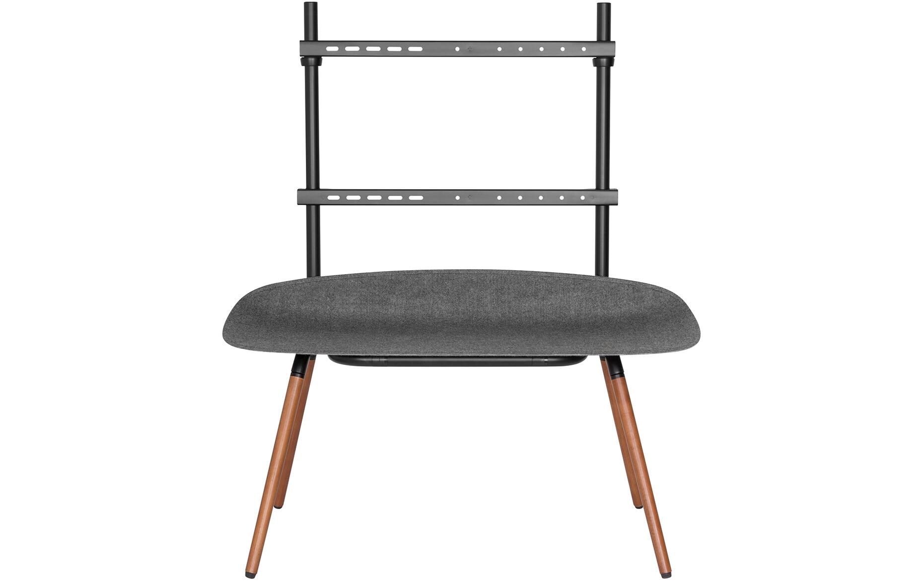 Staffelei My Wall HT25 Braun/Grau/Schwarz<br>Staffelei-Studio-TV Ständer mit Ablage, für 55“ - 70“ (140 - 178 cm), bis 40 kg