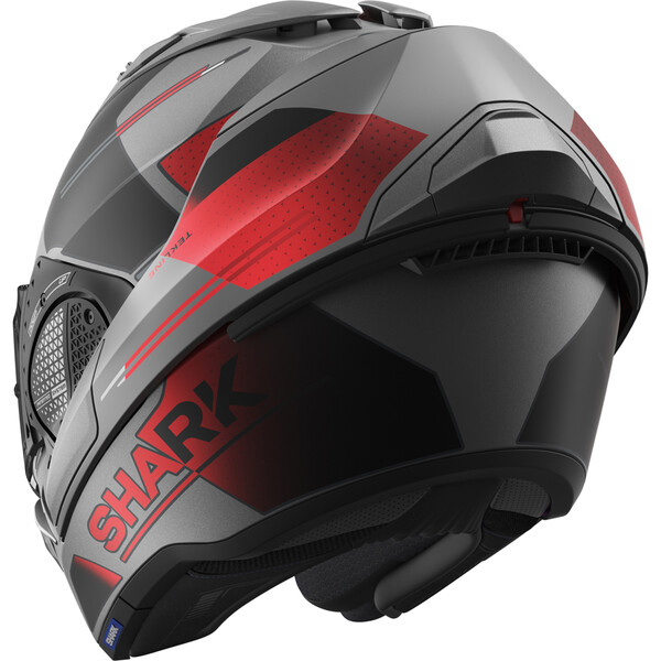 Shark - Casque Evo-GT Tekline Gris Mat / Noir Mat / Rouge