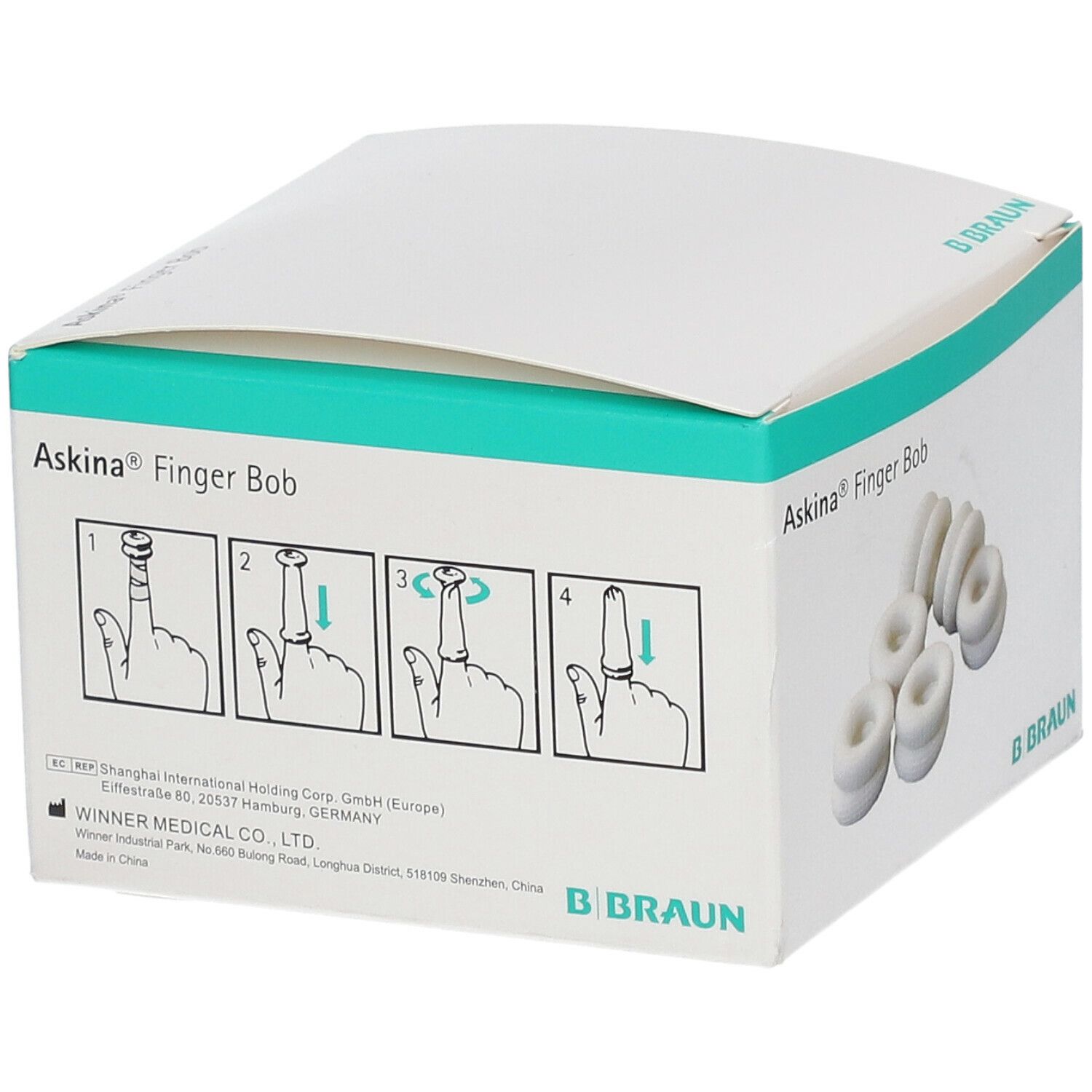 B. Braun Askina Finger Bob Fingerfixierverband für Wundauflagen 50 Stück weiß