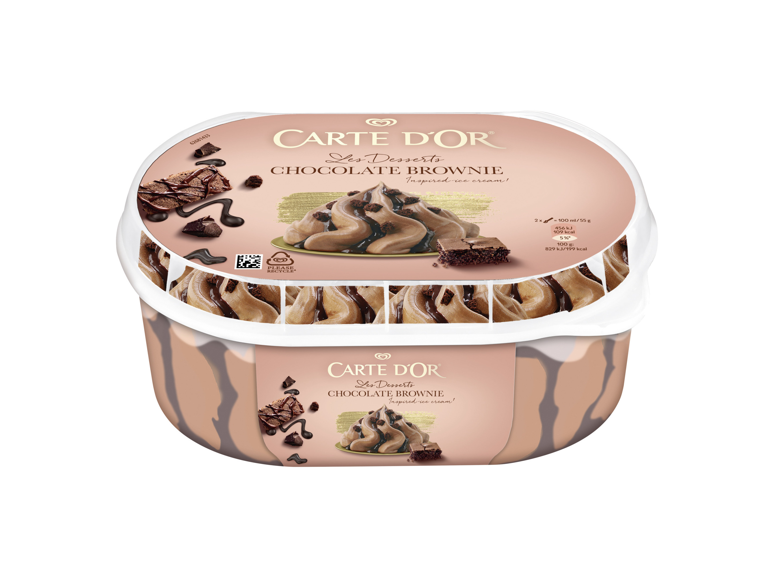 GELADO CARTE D'OR CHOCOLATE BROWNIE 825ML