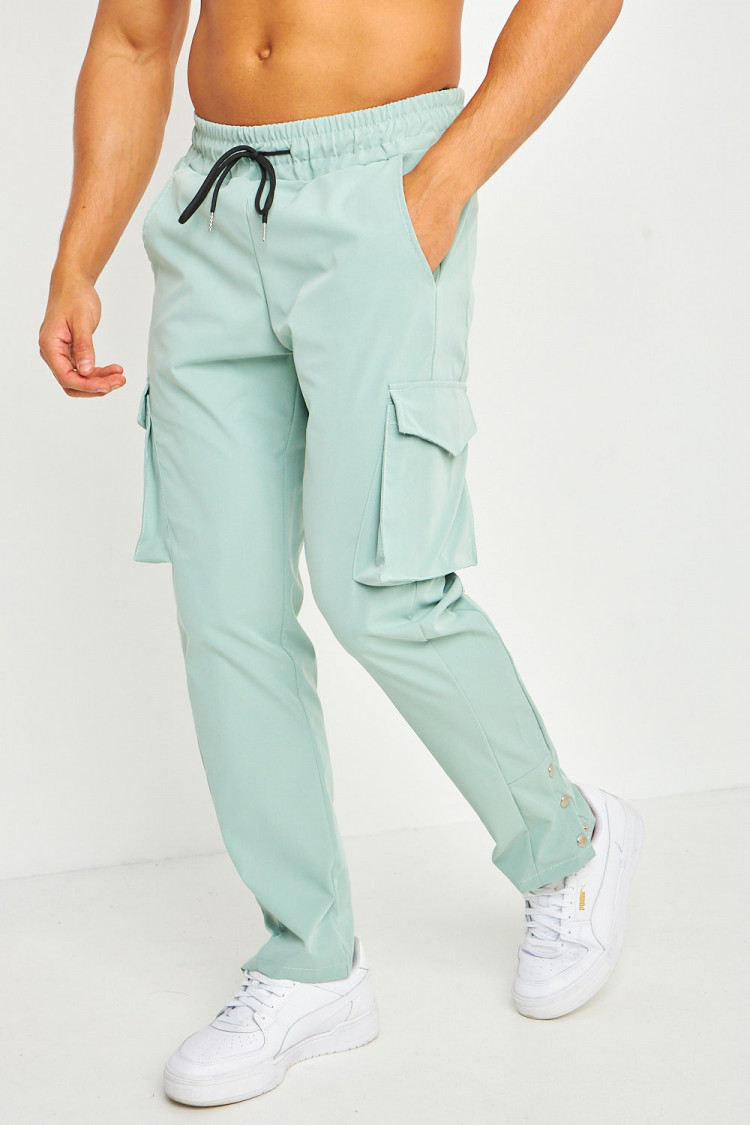 Pantalon cargo vert d'eau