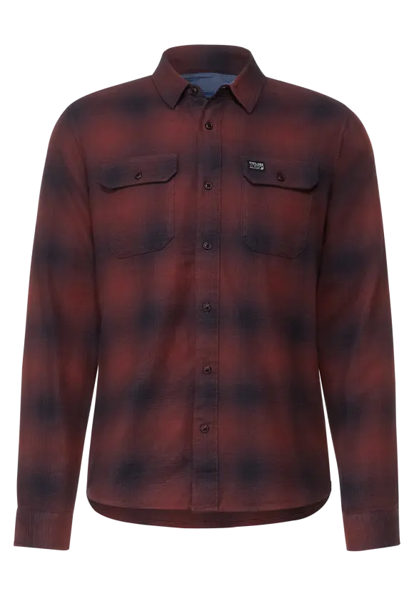 Hemd mit Karomuster - burgundy red