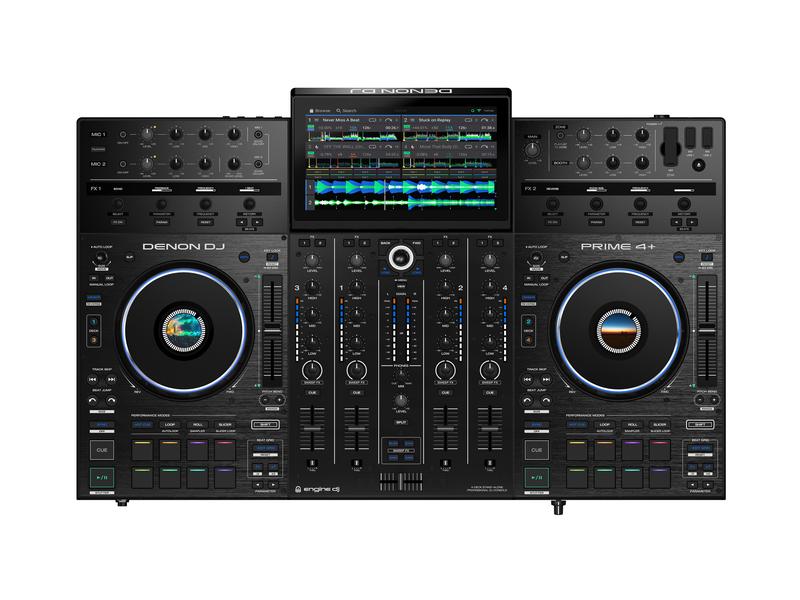 Denon DJ DJ-Controller Prime 4 4-Deck Standalone-DJ-Controller mit Stems