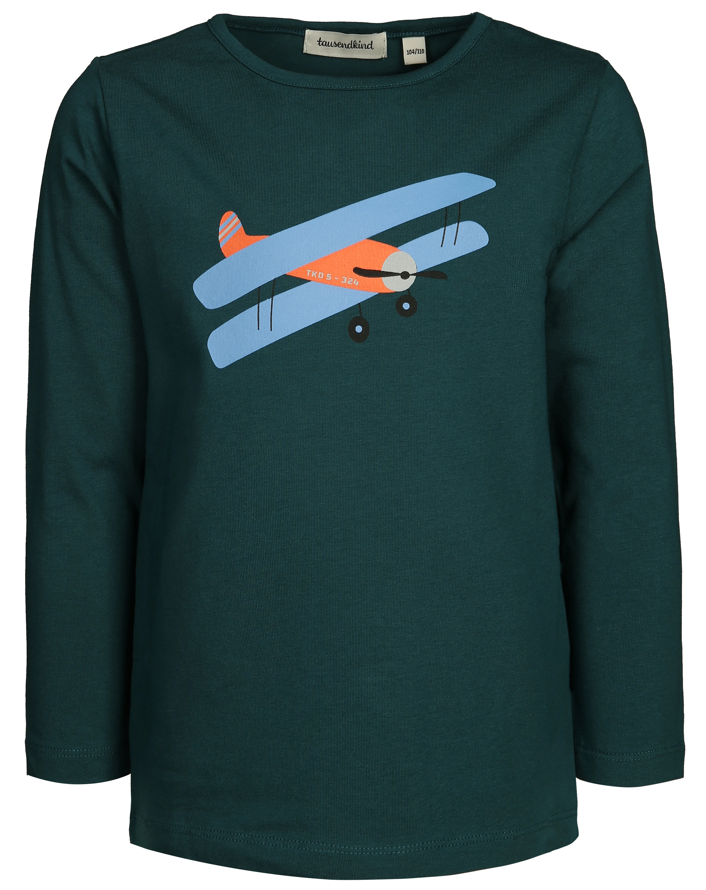 Langarmshirt FLUGZEUG in dunkelgrün