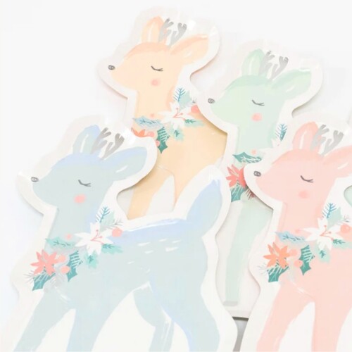 Meri meri bordjes pastel hertjes - 8st