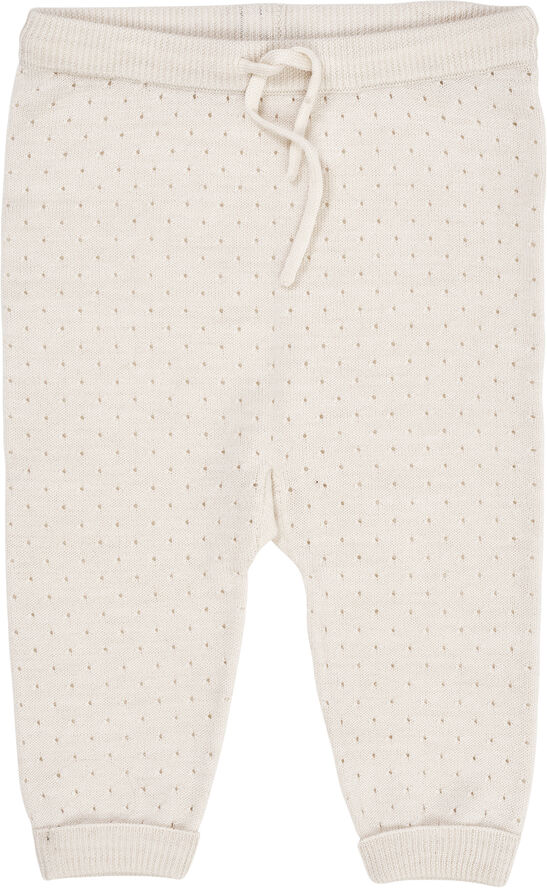 Copenhagen Colors MERINO PANTS W. HOLE PATTERN Cream