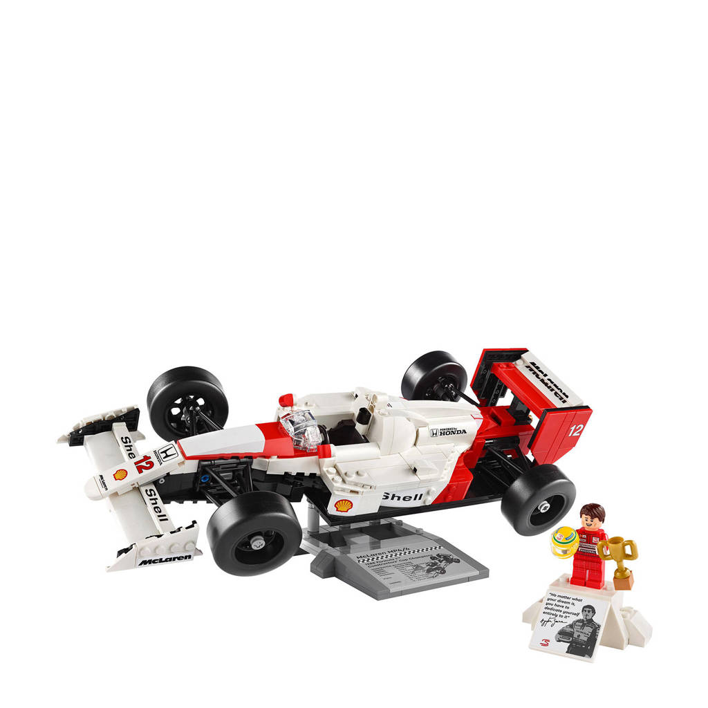 Mooie set voor de lego verzamelaarMcLaren MP4/4 en Ayrton Senna Model Auto Bouwpakket voor Volwassenen 10330