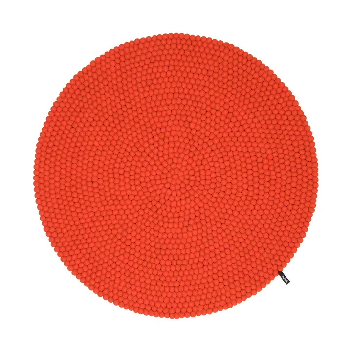 myfelt - Mats Filzkugelteppich, Ø 140 cm, rot