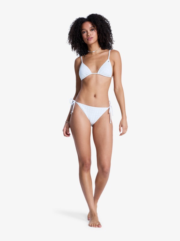 Roxy Island Tiki Tri Haut de bikini triangle Blanc Femme