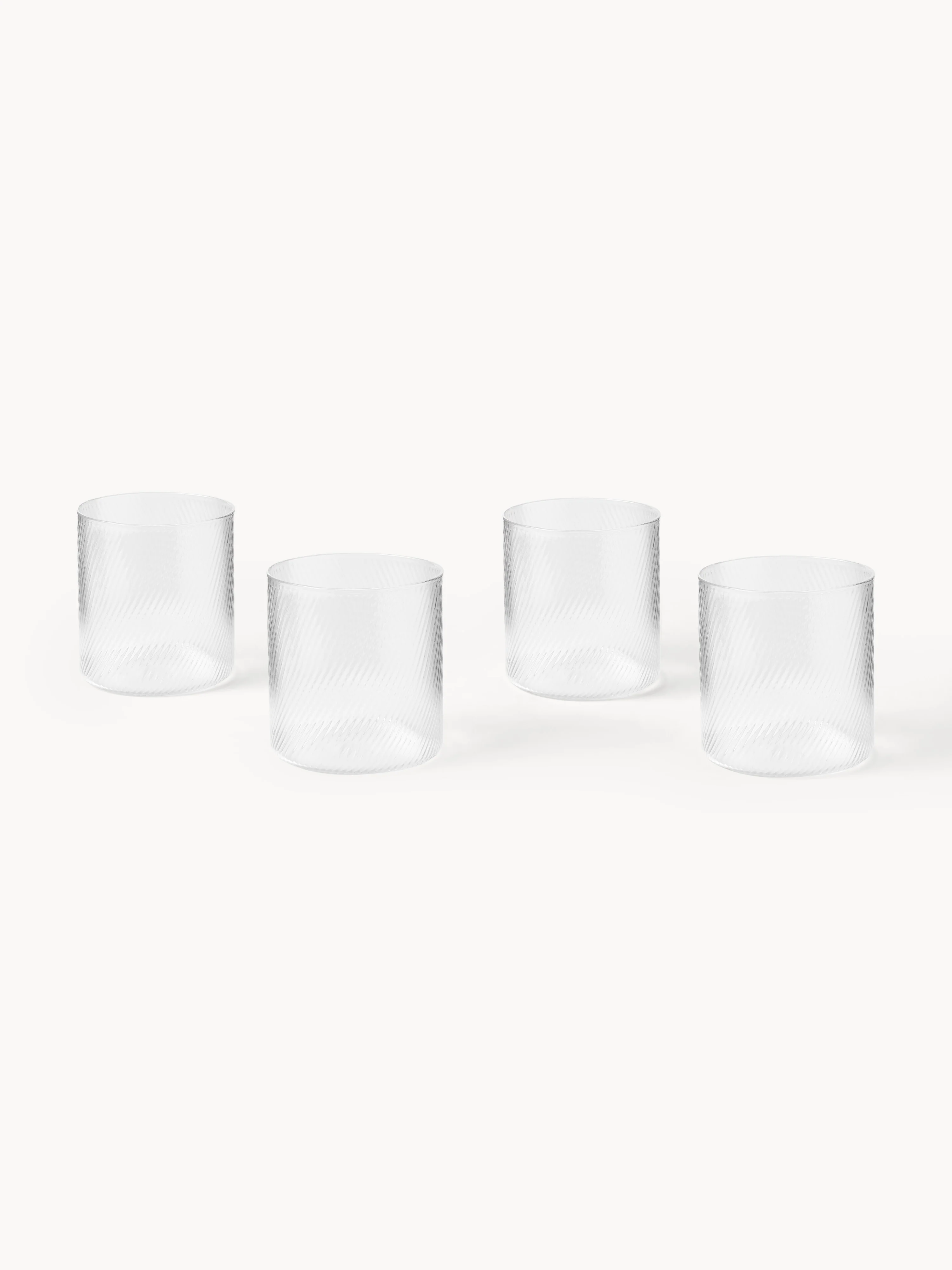 Mondgeblazen tumblers Limon, 4-delig