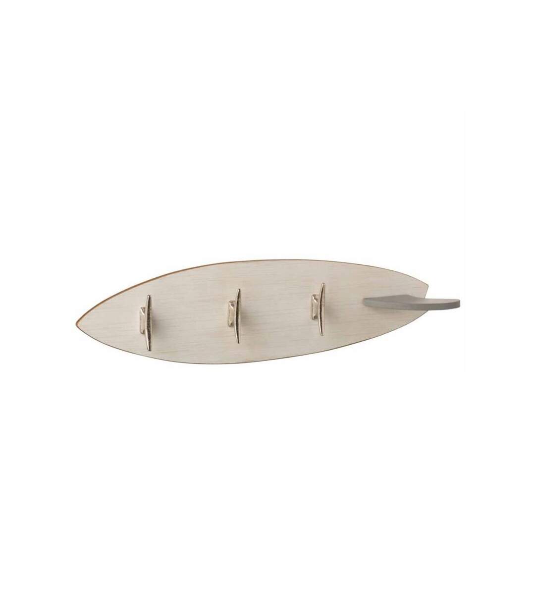 Paris Prix - Patère Murale En Bois surf 66cm Beige & Argent