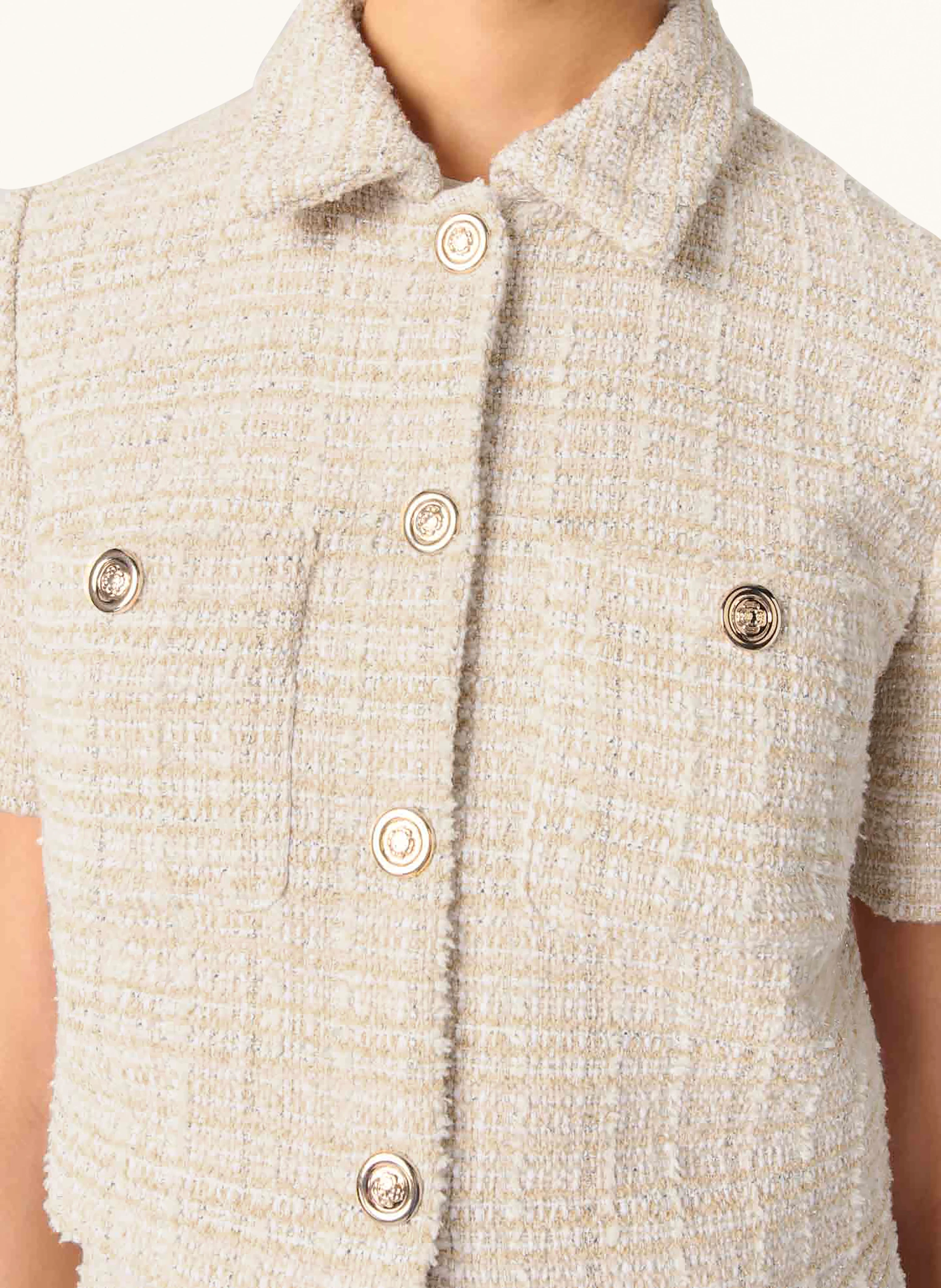 maje Tweed-Jacke mit Glitzergarn