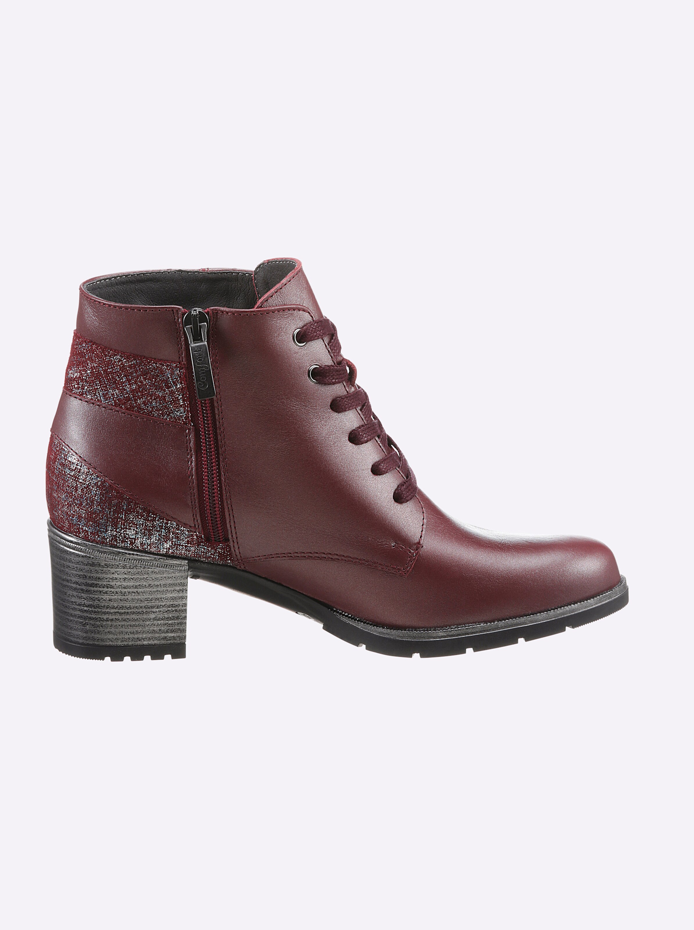 heine Schnürstiefelette in burgund