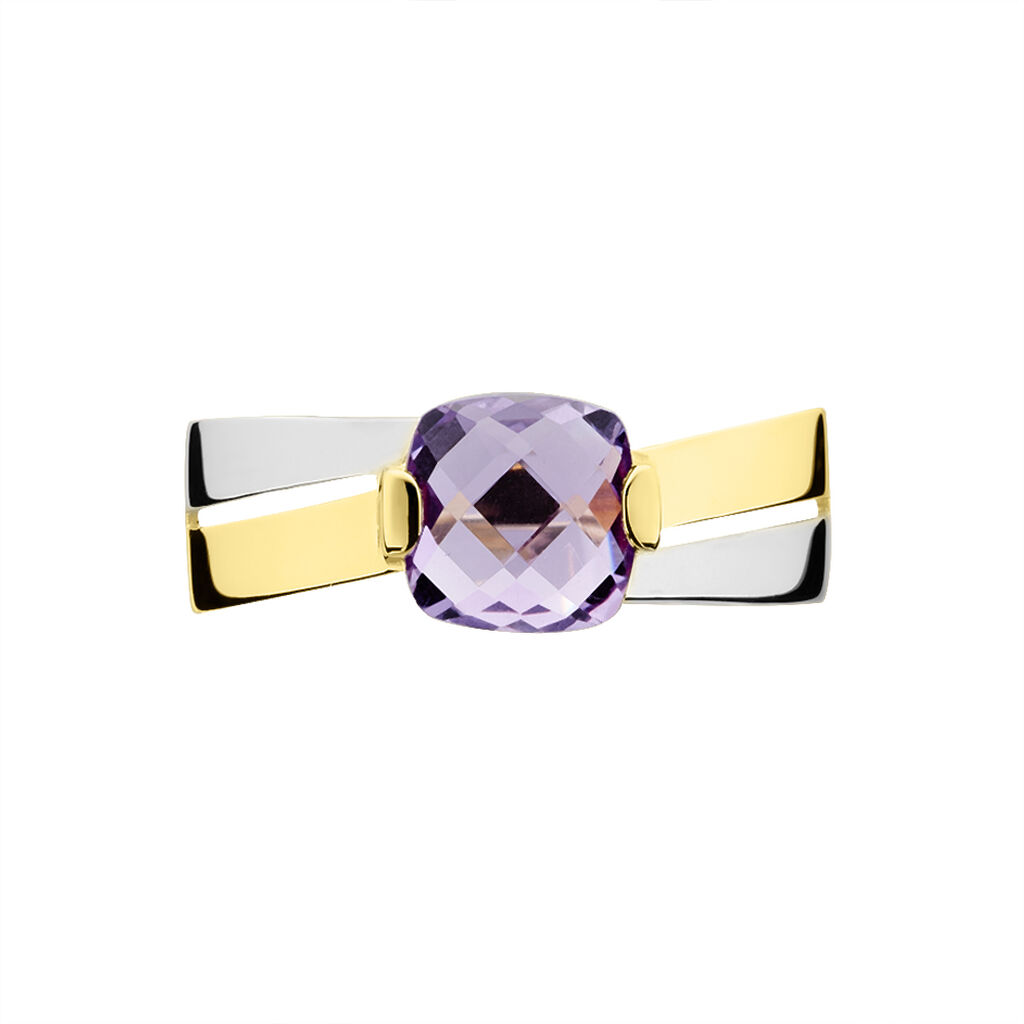 Bague Suzana Or Bicolore Amethyste