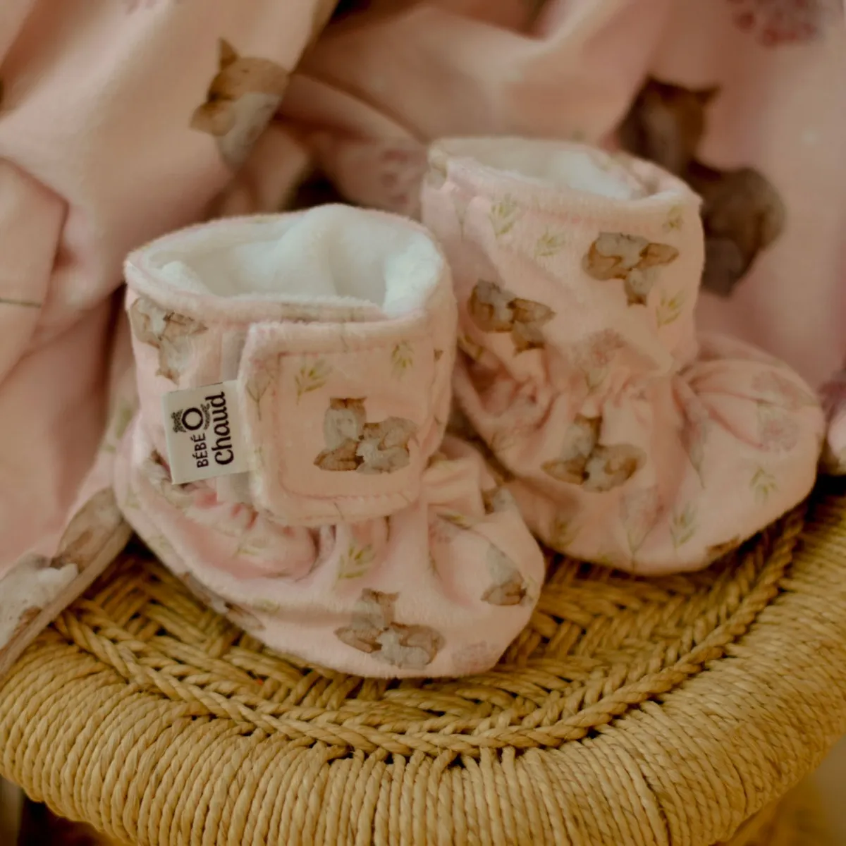 Bébé Ô Chaud Pantoufles Velux Cerf 0-6mois