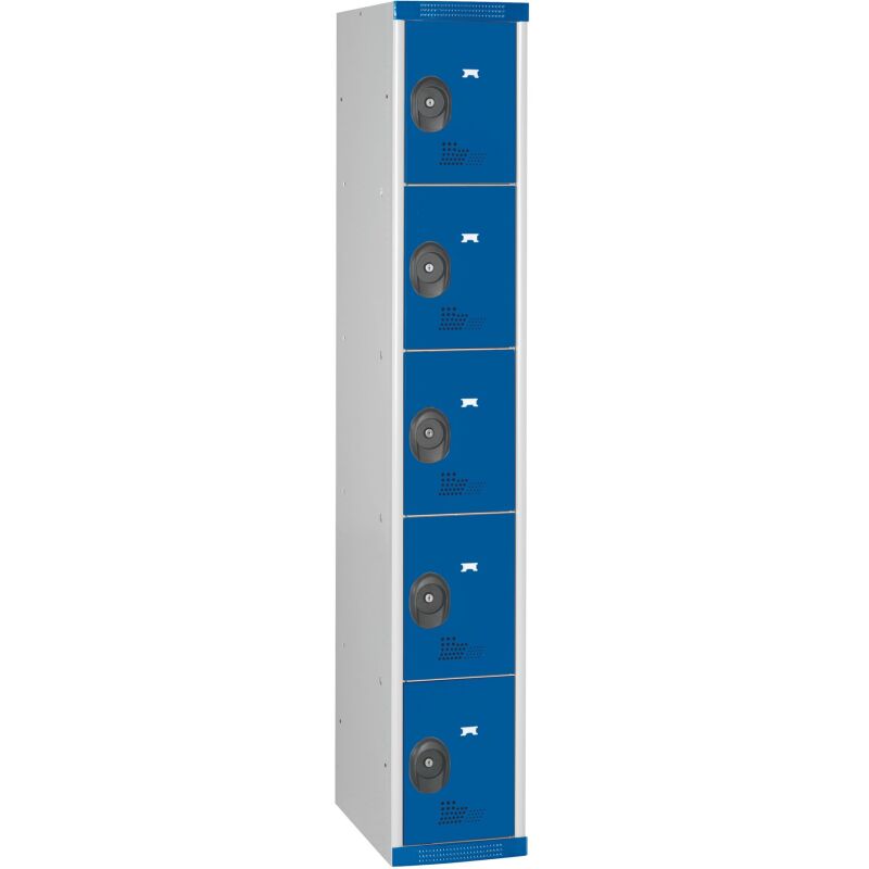 Vestiaire colonnes 5 cases monobloc