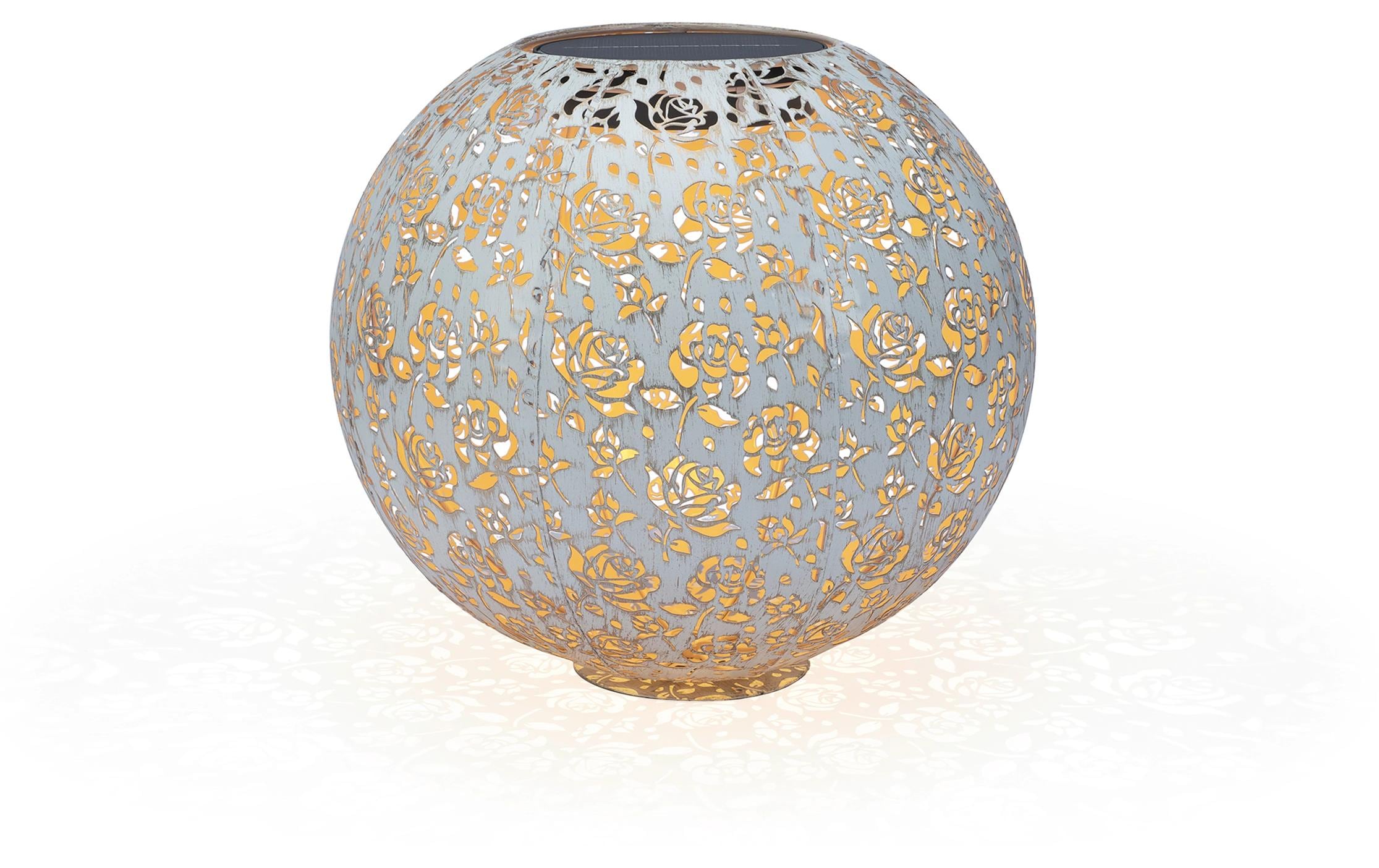 Windlicht Solar Antic Ball Baccara Ø 30 cm, WhiteSolarleuchte zum Aufstellen