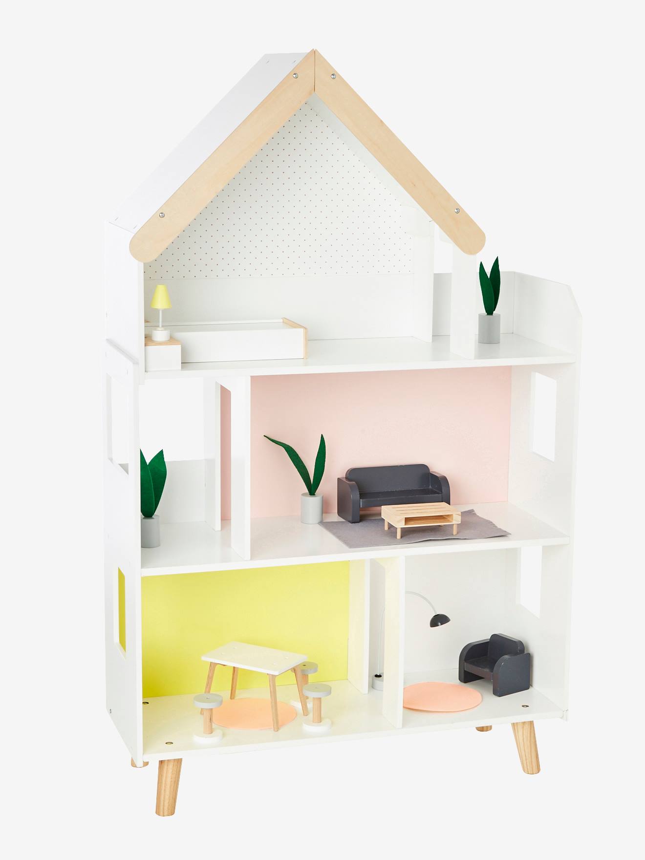 casa de bonecas modelo multicolorida