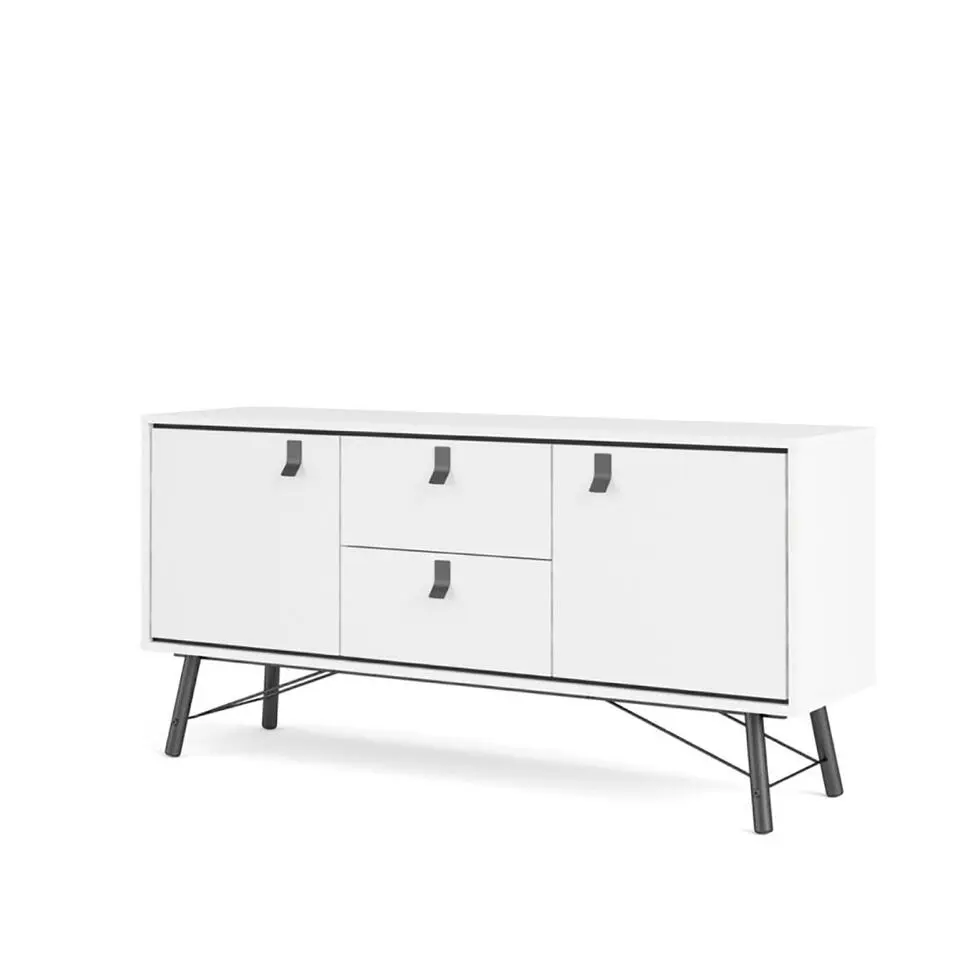 Hioshop Rye dressoir 2 deuren- 2 lades mat wit