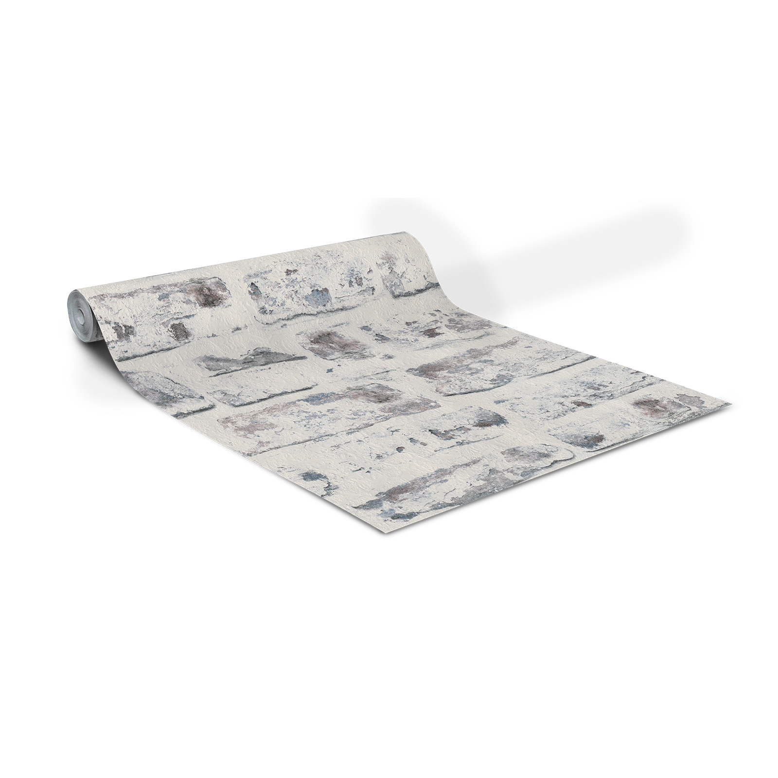 Papiertapete - grau - Steinoptik - 10 Meter