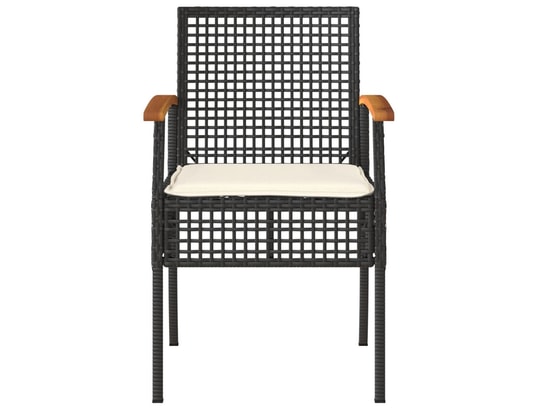 VIDAXL - Chaises de jardin coussins lot de 2 noir résine tressée acac...