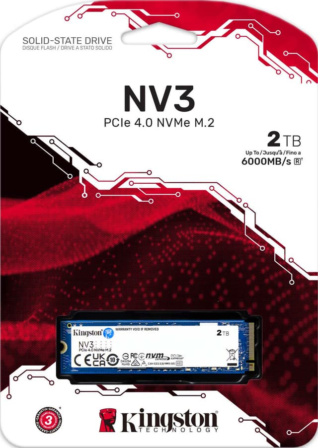 Kingston NV3 M.2 NVMe Gen 4 intern SSD (2TB)