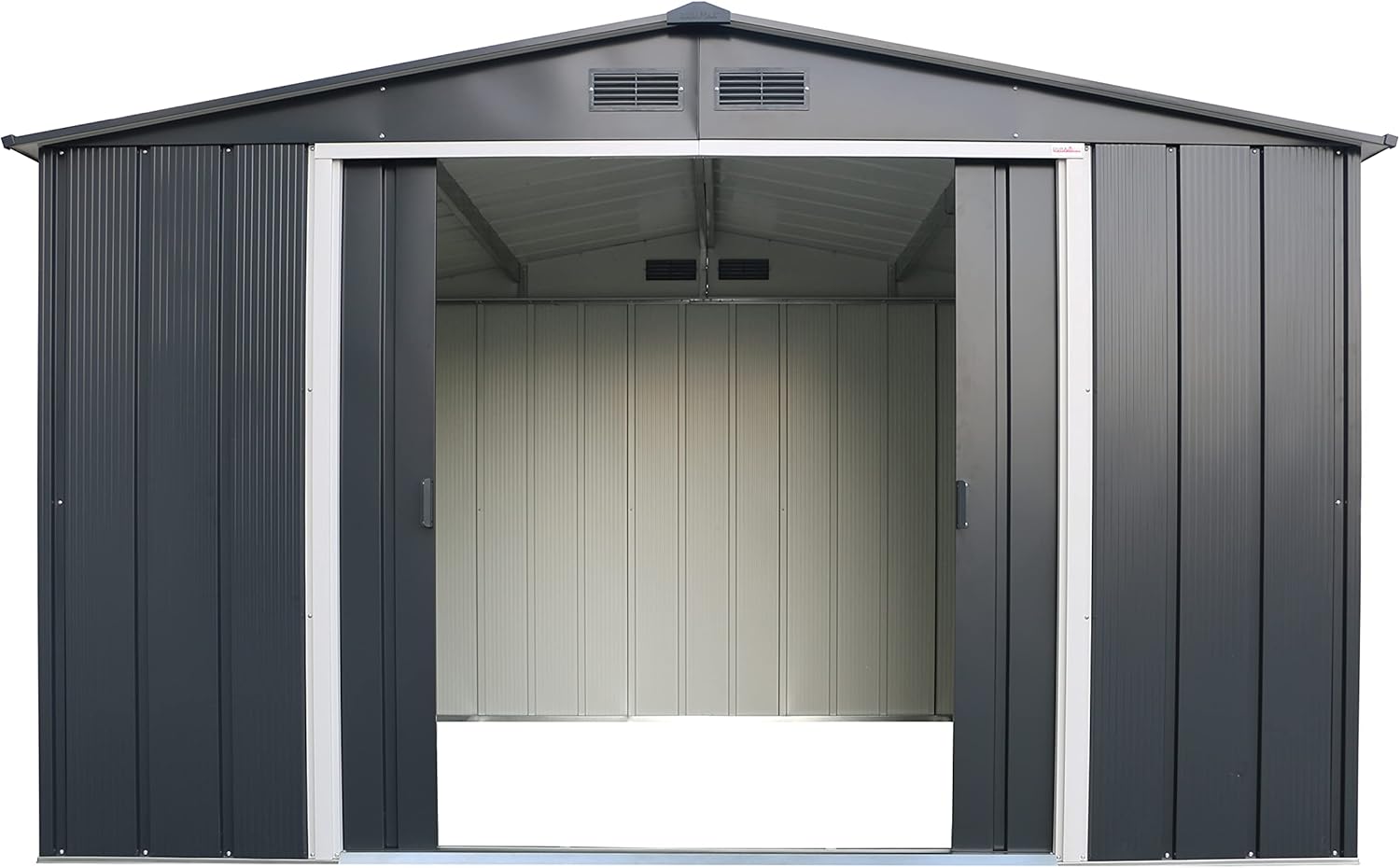 Duramax ECO 10 x 8 (7.28 m²) Metallgerätehaus, feuerverzinktes Metall gerätehaus - Geräteschuppen, verstärkte Dachkonstruktion, wartungsfreier und wetterfester Metallschuppen, Anthrazit