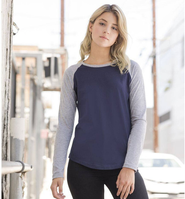 SF Women SK271 - Tee-shirt baseball manches longues femme