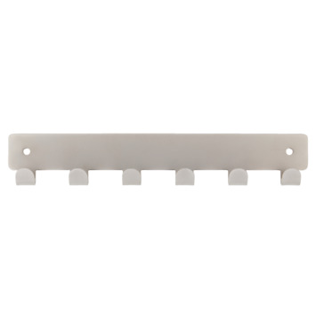 Kapstok 6 haken Petra RVS look zamak 240 mm