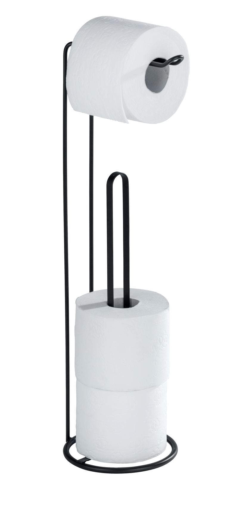 Wenko toiletrolhouder 2-in-1 lugano zwart