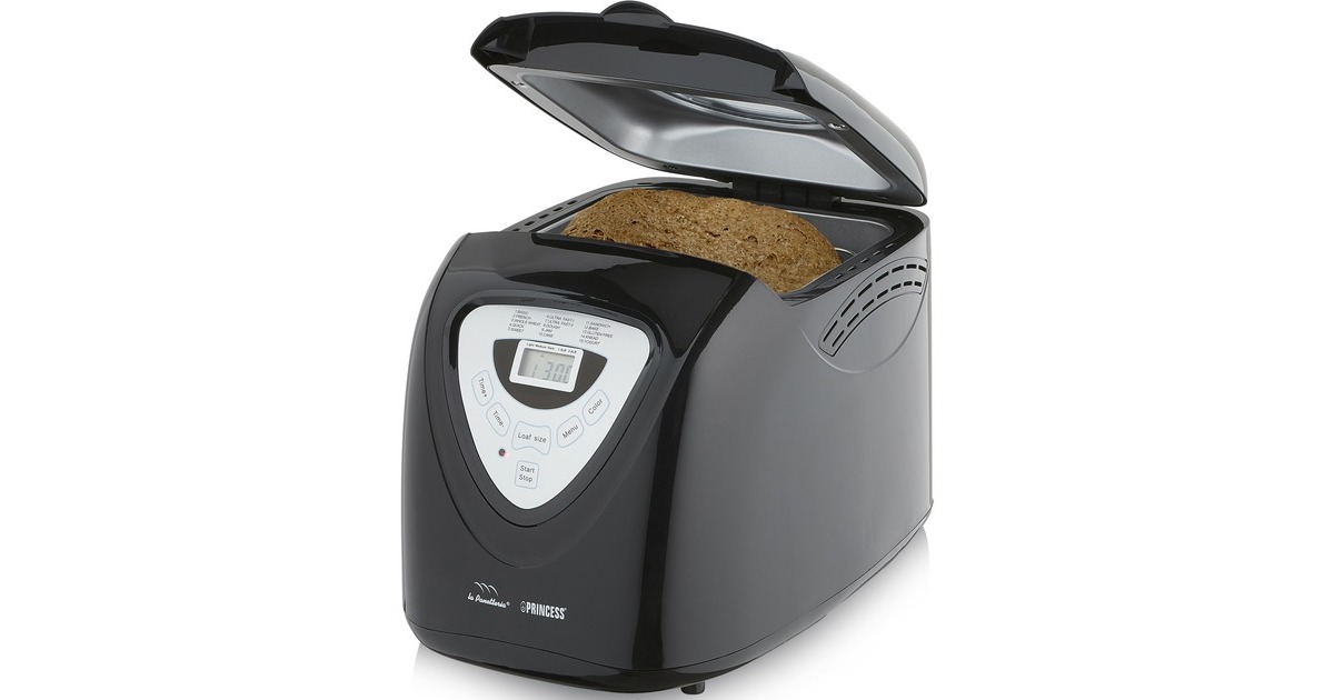 Princess152009 Broodbakmachine  (Zwart/zilver, Voor het maken van brood, cake, jam, yoghurt en rijst)