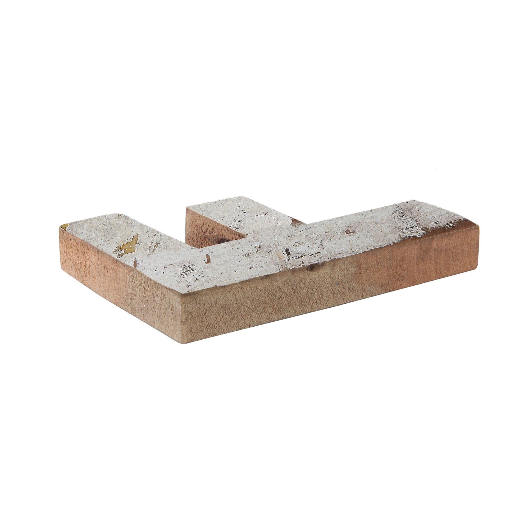 Holzbuchstabe 'F', mehrfarbig, T 2,5 cm, B 13 cm, H 19 cm von fischer's lagerhaus