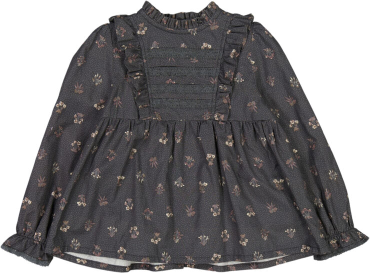 Wheat Skjortebluse Nolia Black flowers