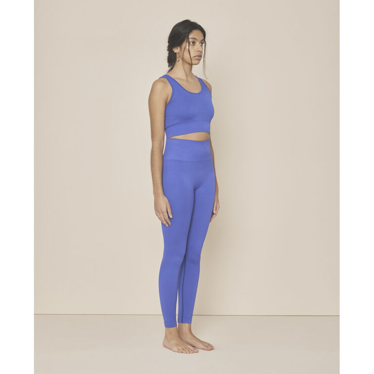 Moonchild Yoga Wear Soft Rib Seamless Crop Top Indigo