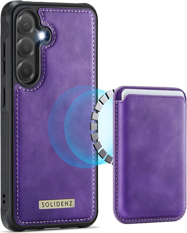 Solidenz MagSafe Wallet Backcover voor Samsung Galaxy S25 - Paars