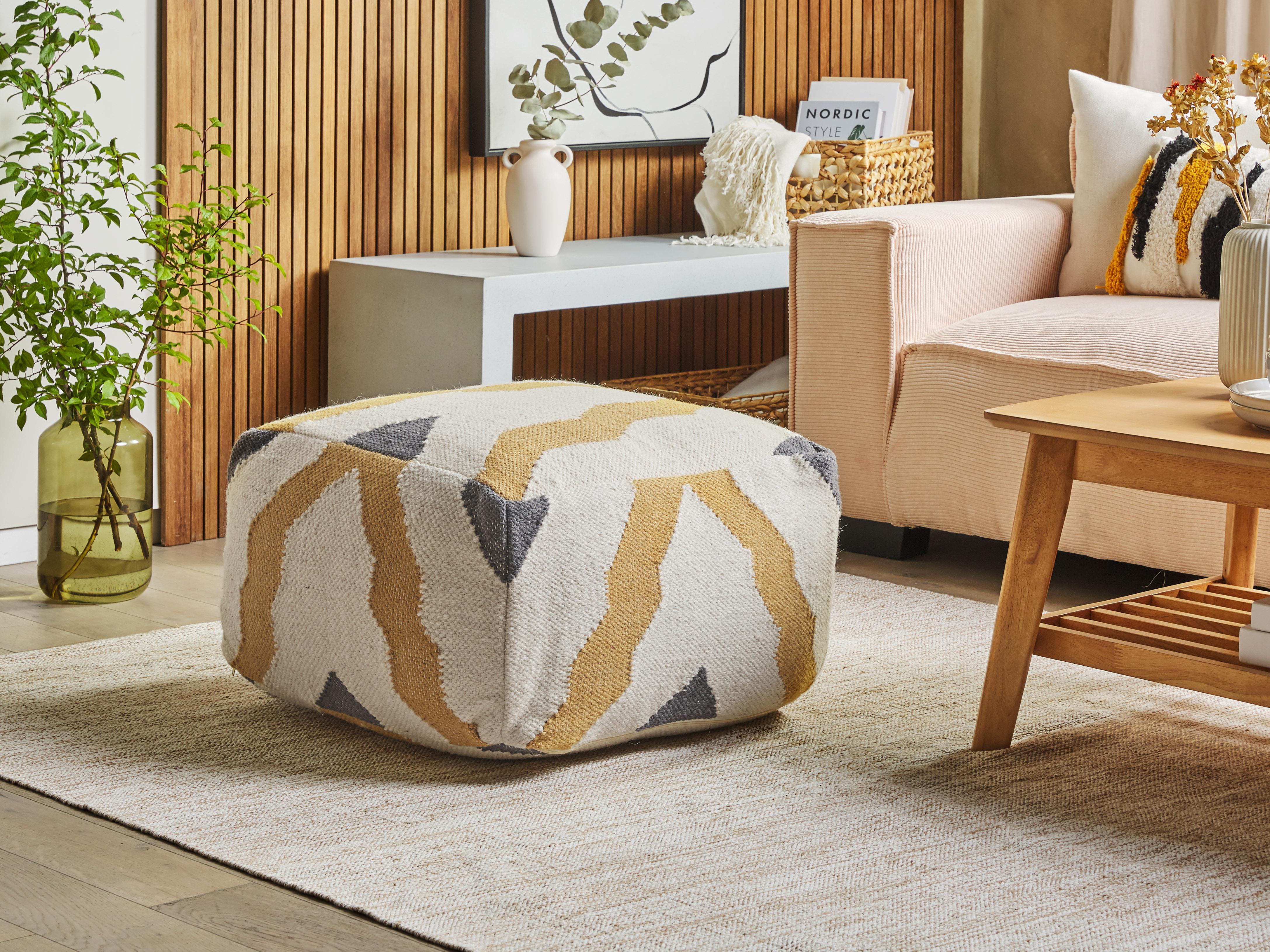 Poef ZEUGMA Wol Beige
