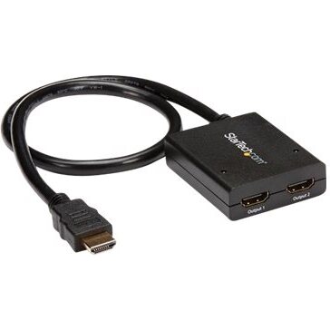 StarTech.com Splitter vidéo HDMI 4K à 2 ports - Répartiteur HDMI 1 x 2 alimenté par USB ou adaptateur d'alimentation