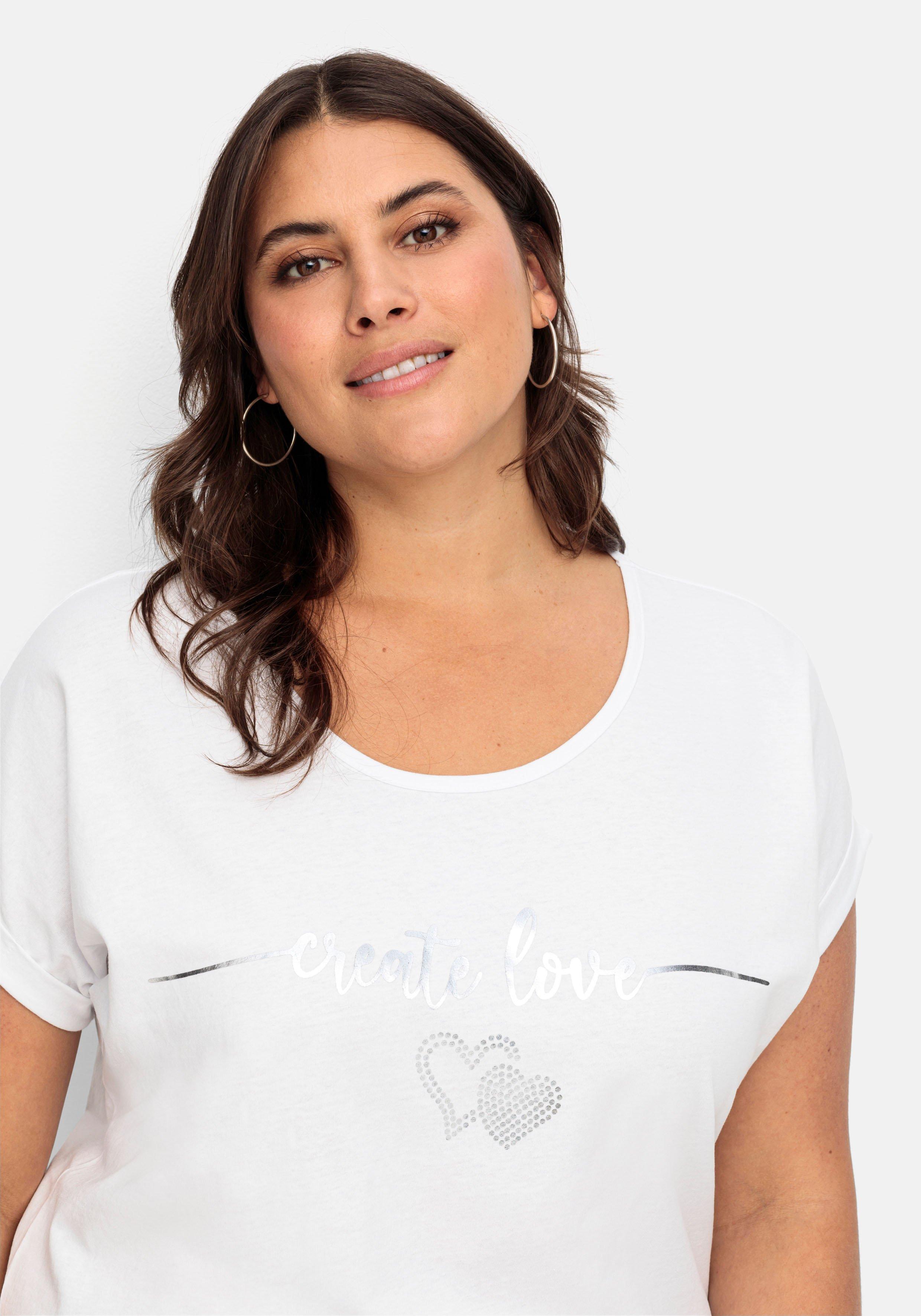 Jerseyshirt mit Glitzer-Frontprint