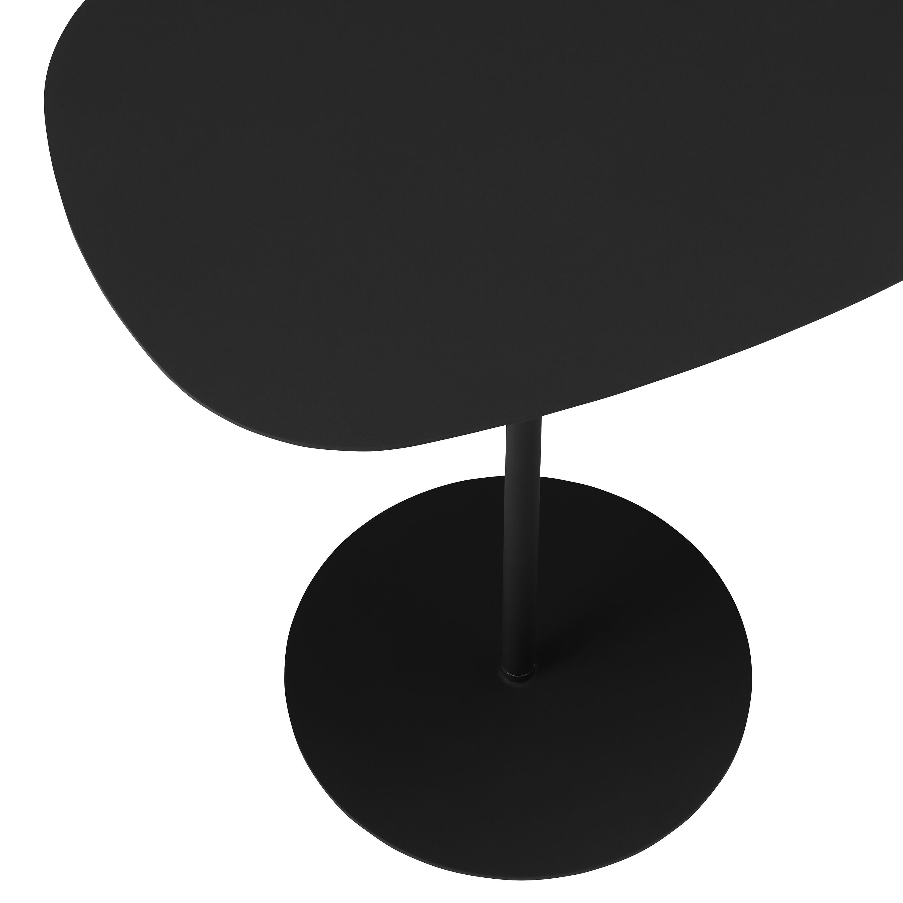 LEONA Beistelltisch - Schwarz / B: 34.0 cm x T: 45.0 cm x H: 51.5 cm