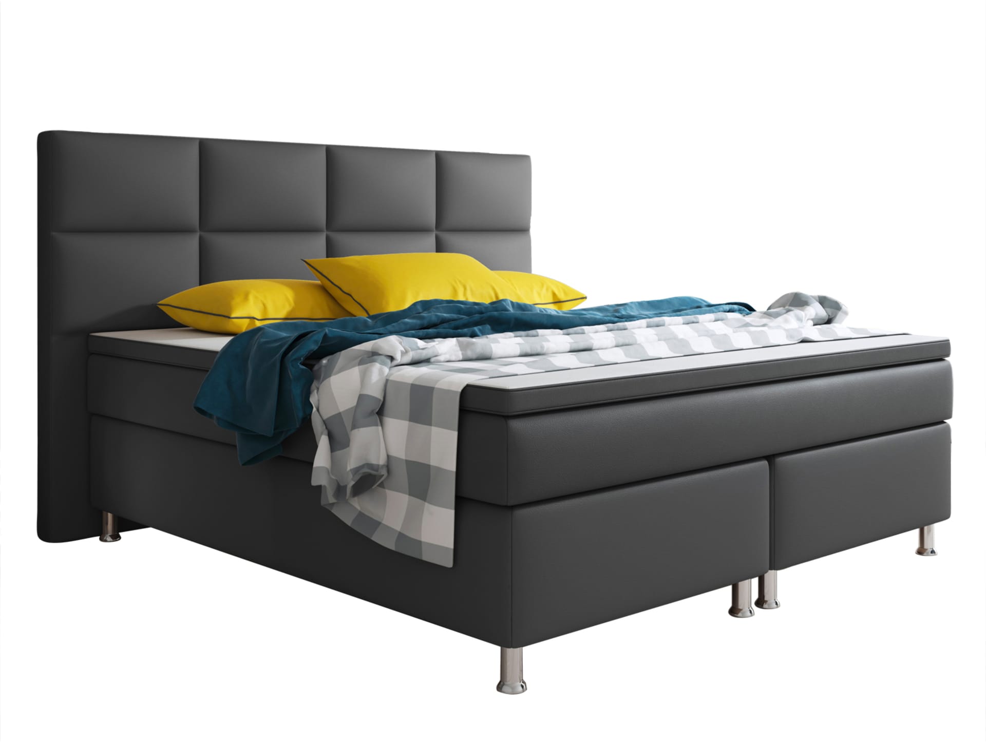 Boxspringbett Miami 180 x 200 cm weiß