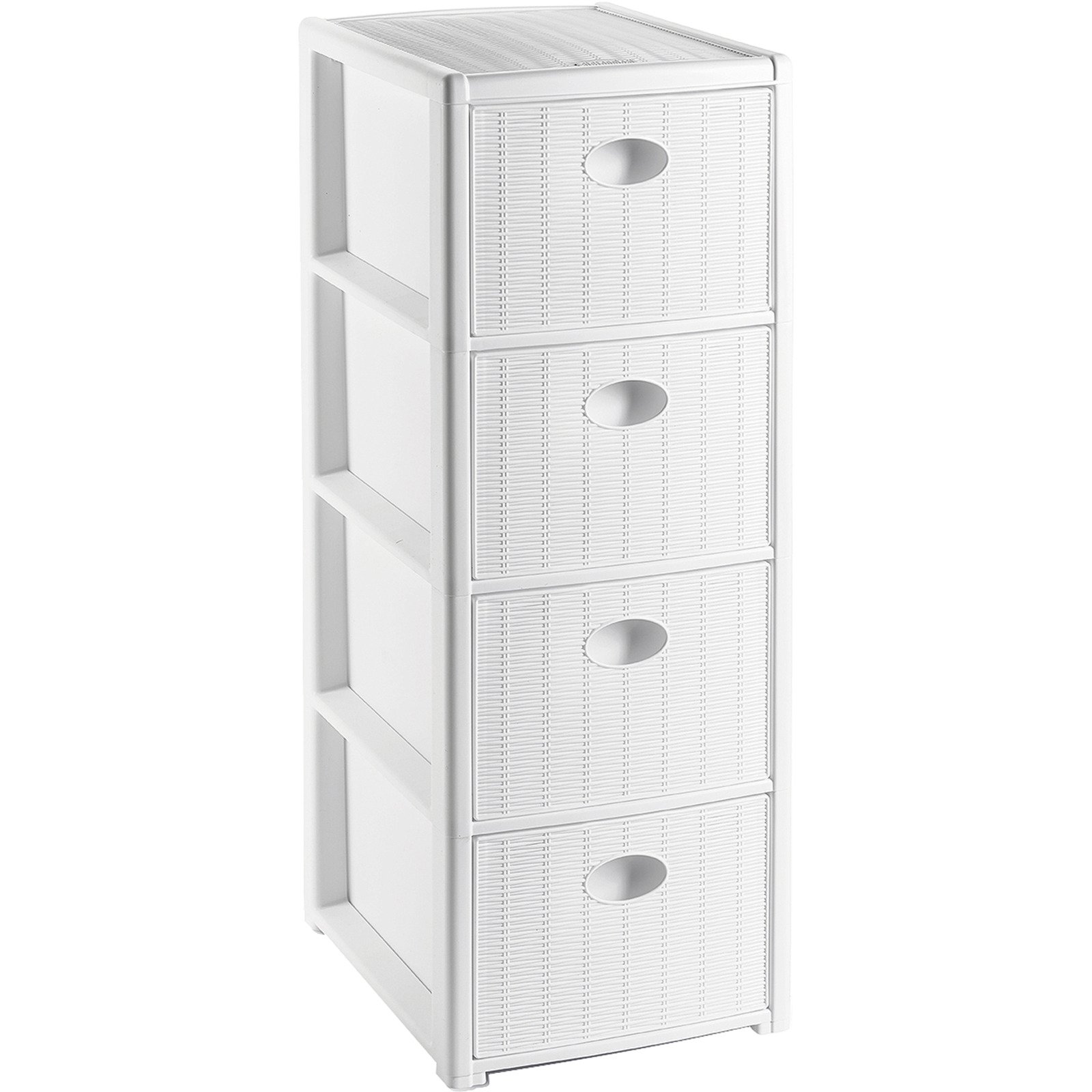 Kommode Elegance Slim Polypropylen 29 x 79 x 39 cm weiss