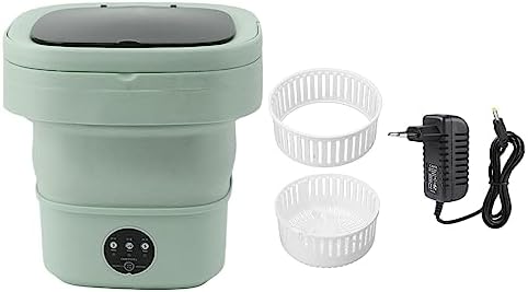 Petite Machine à Laver Portable, Lave Linge Multifonctionnel de Grande Capacité, Machine à Laver Pliable avec Essorage Doux pour Le Dortoir Le Camping Le (Green) : Gros électroménager