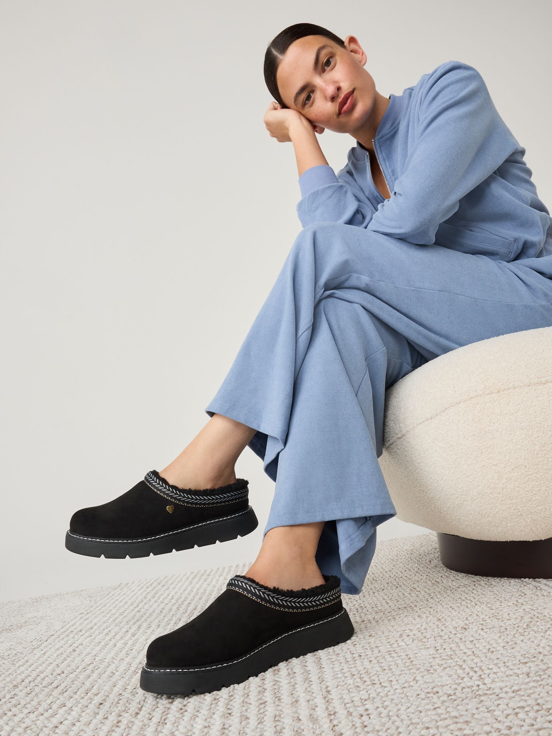 Zwart - Skechers Keepsakes Lite Cozy Fest pantoffels