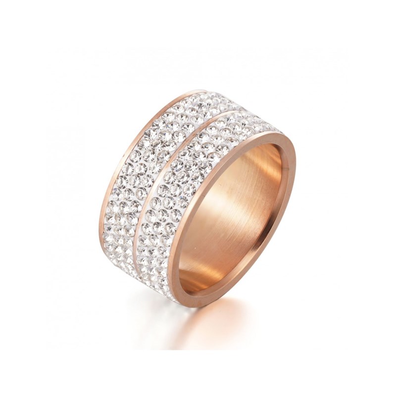 Bague Elodie - Or Rosé et Cristal